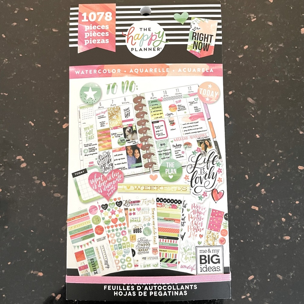 CLOSET CLEAR OUT!!! Happy Planner Watercolor Sticker Book